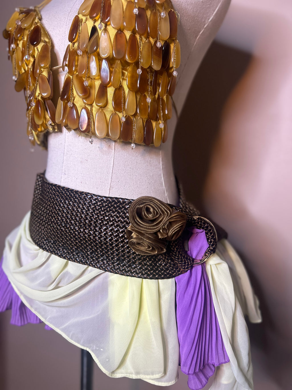Pleated and draped